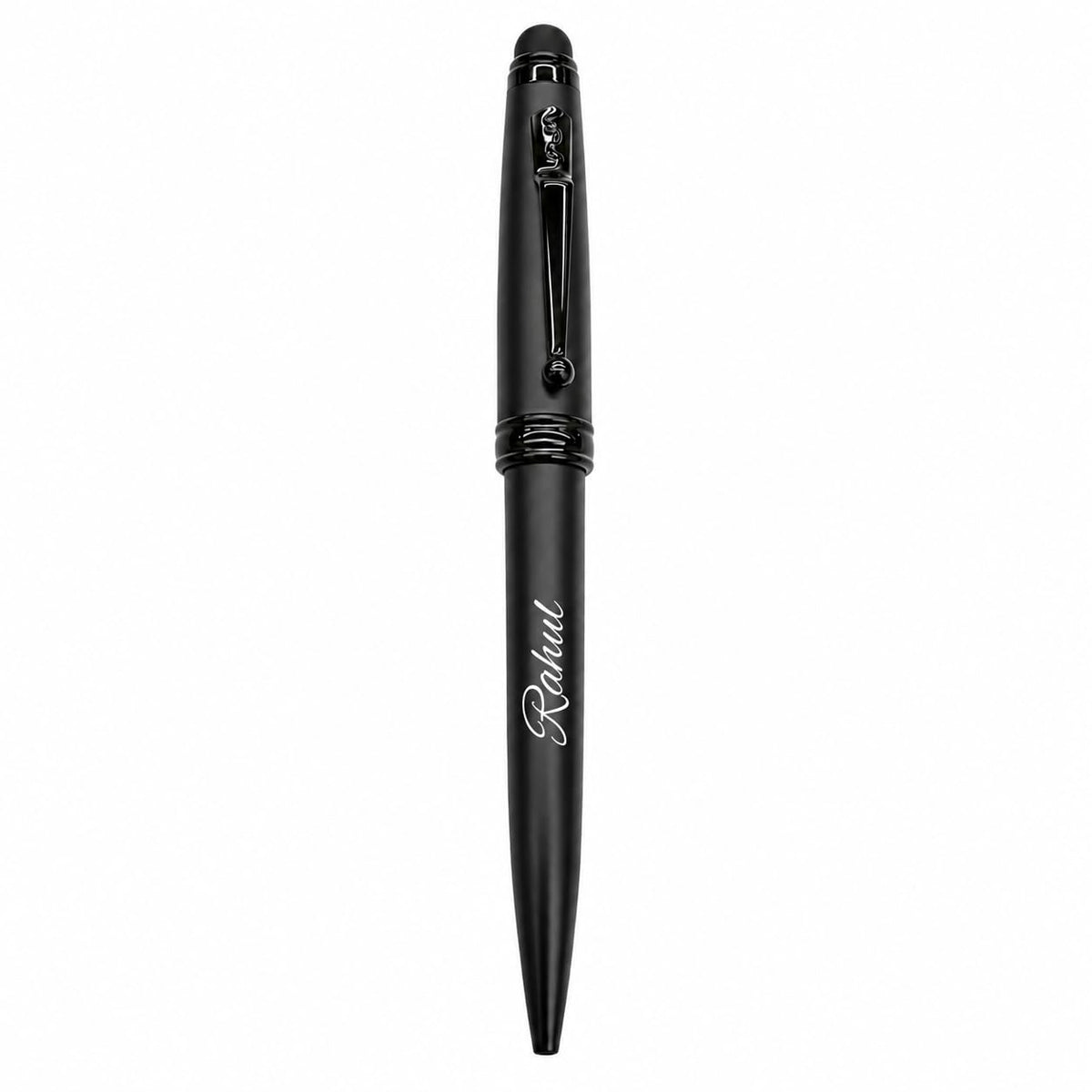 Personalized Metal Stylus Ballpoint Pen | Custom Name Engraved 2-in-1 Touchscreen Stylus Pen | Premium Smooth Writing Pen for Office, Corporate Gifting, Students & Professionals (Black)