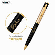 Personalized Metal Ball Pen with Custom Name Engraving, Smooth Blue Ink – Thoughtful Gifts for Teachers, Executives and Colleagues