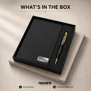 Personalized Name & Leather Diary and Pen Gift Set (Black) Customized Corporate Gifts for Staff Employees Men&Women|Diary for Men Boys Women Girls|Gifts For Mens Women