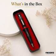 Personalized Advocate Pen with Custom Name Engraving | Matte Black & Red Metal Pen with Advocate Logo | Premium Gift Box Set for Lawyers, Judges, Law Students & Corporate Gifting (Silver)