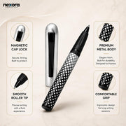 Personalized Premium Metal Roller Ball Pen with Magnetic Cap | Custom Name Engraved Pen | Smooth Writing Metal Pen for Men & Women | Corporate, Office & Gifting