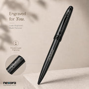 Personalized Metal Stylus Ballpoint Pen | Custom Name Engraved 2-in-1 Touchscreen Stylus Pen | Premium Smooth Writing Pen for Office, Corporate Gifting, Students & Professionals (Black)