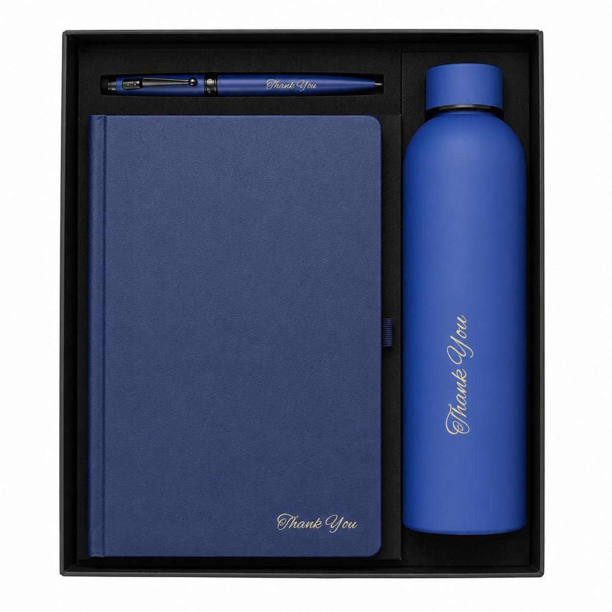 Personalized 3-in-1 Executive Gift Set with Custom Engraved Name – Stainless Steel Water Bottle, A5 Leatherette Diary & Metal Pen – Luxury Corporate Gifts for Teachers, Boss & Professionals , Joining kits or for Office gift sets