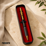 Customised Pen, Metal Body Ashoka Logo with Name Engraved, Personalized Pen Gift, Gift (Black)