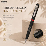 Personalized Doctor Pen with Custom Name Engraving | Premium Medical Caduceus Symbol Clip | Metal Ballpoint Pen in Gift Box | Ideal Gift for Doctors, Surgeons, Nurses, & Medical Students (Silver)