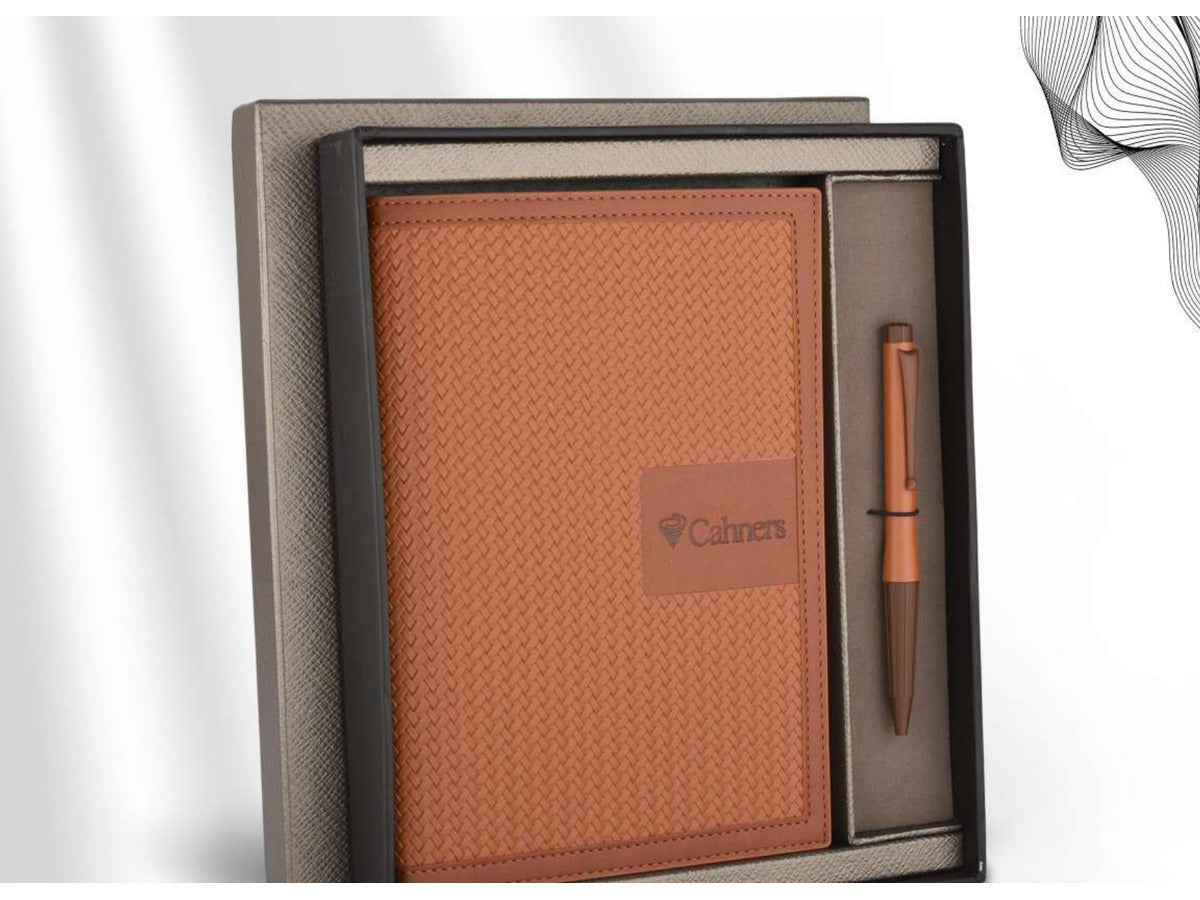 Cahners Notebook & Pen Set (Tan) - NX-21