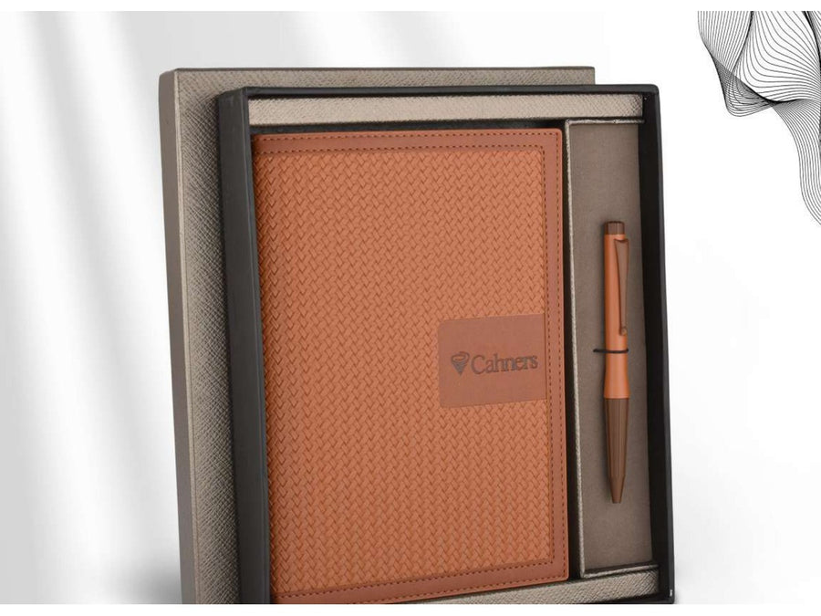 Cahners Notebook & Pen Set (Tan) - NX-21